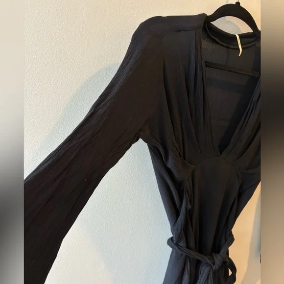 FREE PEOPLE Wrap Tunic in Black - Picture 2 of 5
